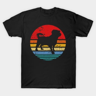 Maltese Retro Sunset Distressed T-Shirt